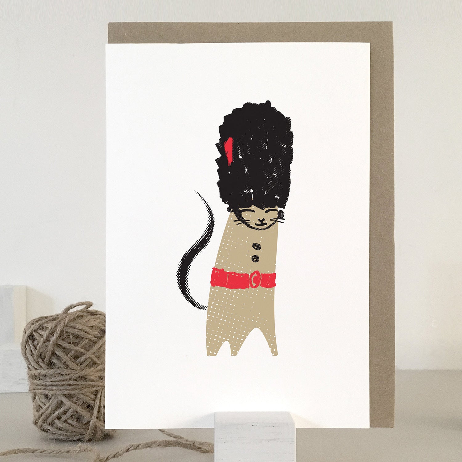 Cool Cats Of London Greeting Cards - Kitty on Guard!