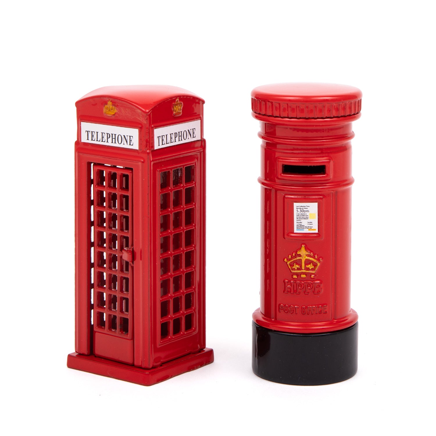 Die Cast Toy Set - London Telephone Box and Post Box