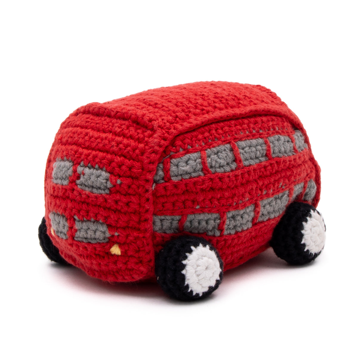 Double Decker Bus Crochet Baby Toy With Rattle 2