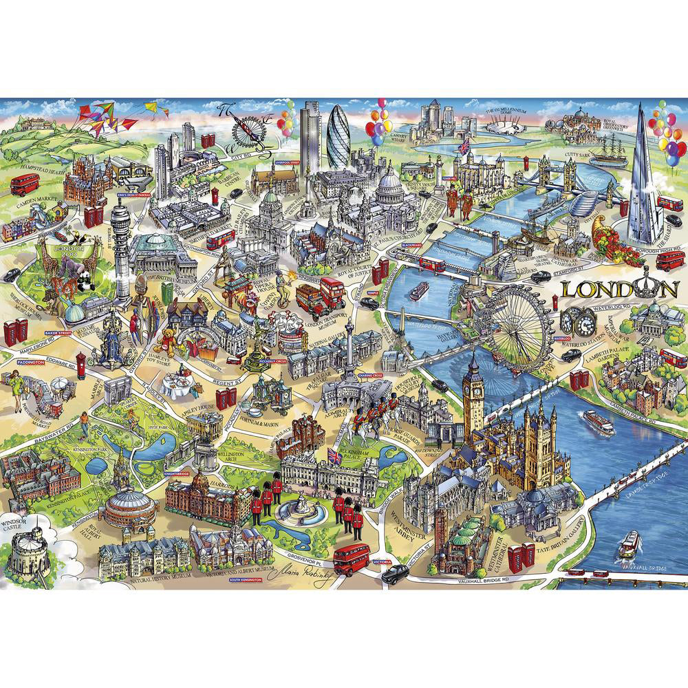 Gibsons London Landmarks 1000 Piece Puzzle assembled
