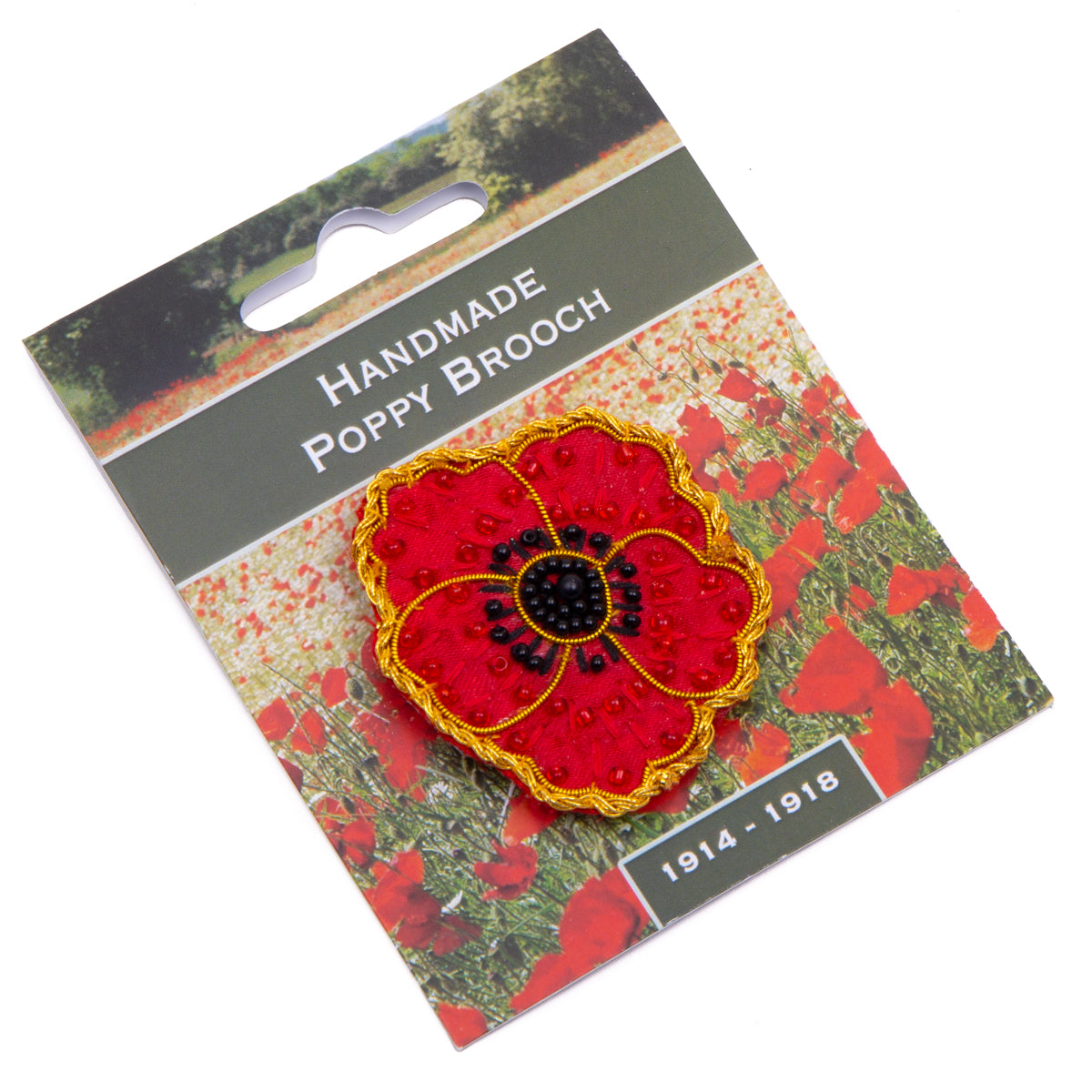 Handmade Poppy Brooch 1