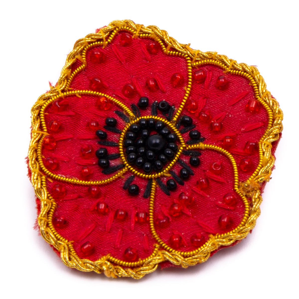 Handmade Poppy Brooch 2