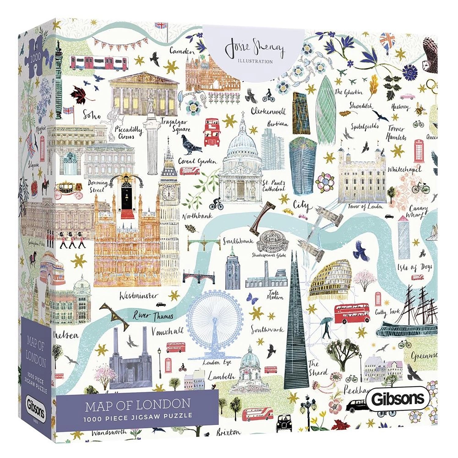 Gibsons Map of London 1000 Piece Puzzle - Josie Shenoy box