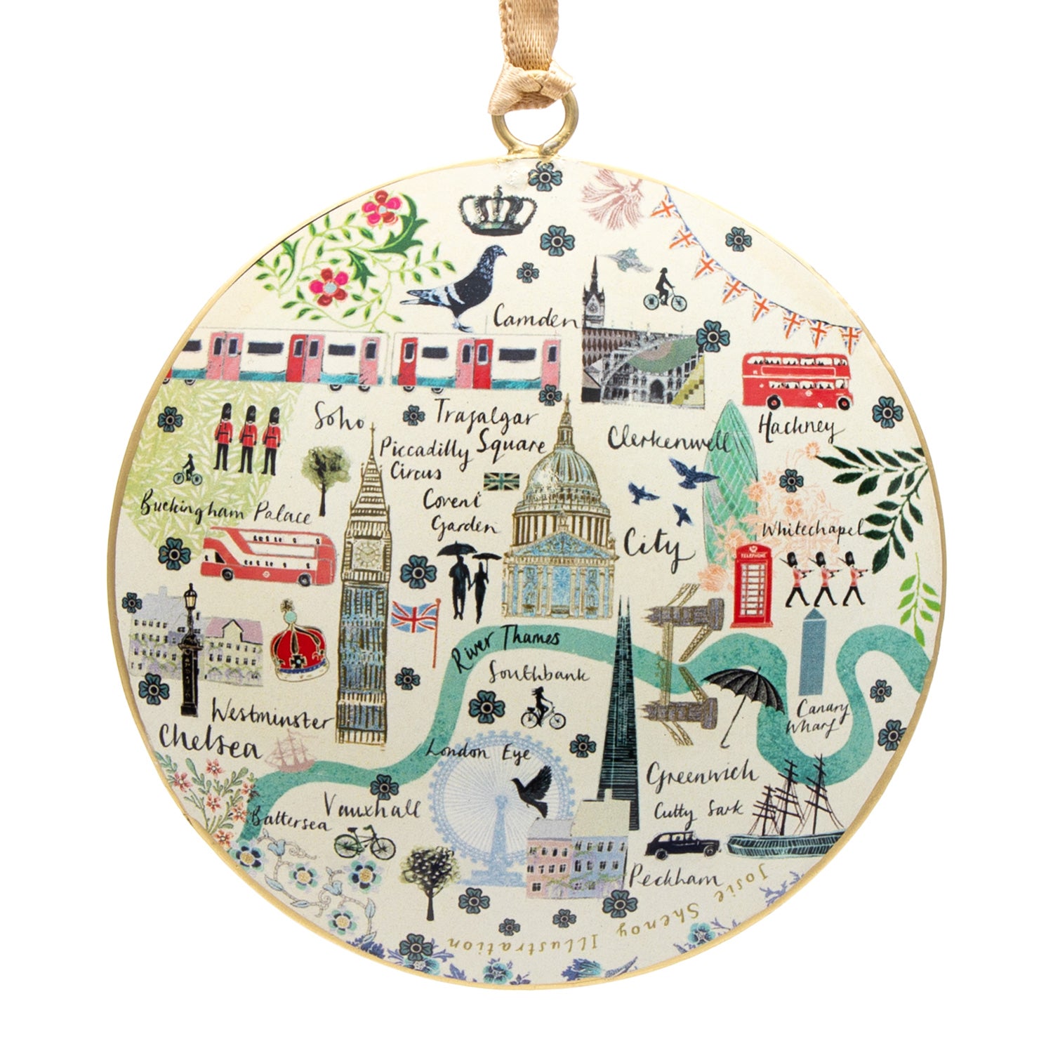 Josie Shenoy Map Of London Metal Decoration 1