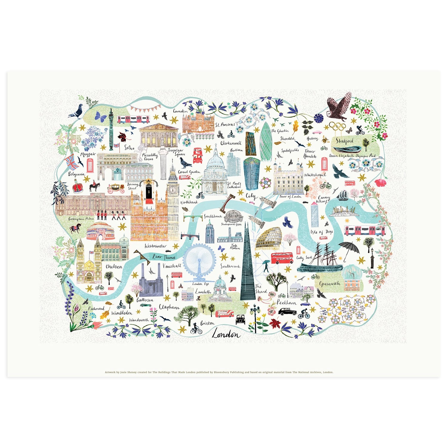 Josie Shenoy Map Of London Print 1