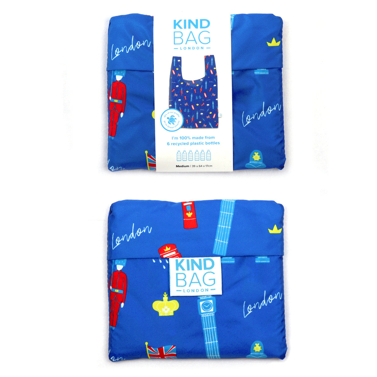Kind Bag Reusable Foldaway Tote - London 3