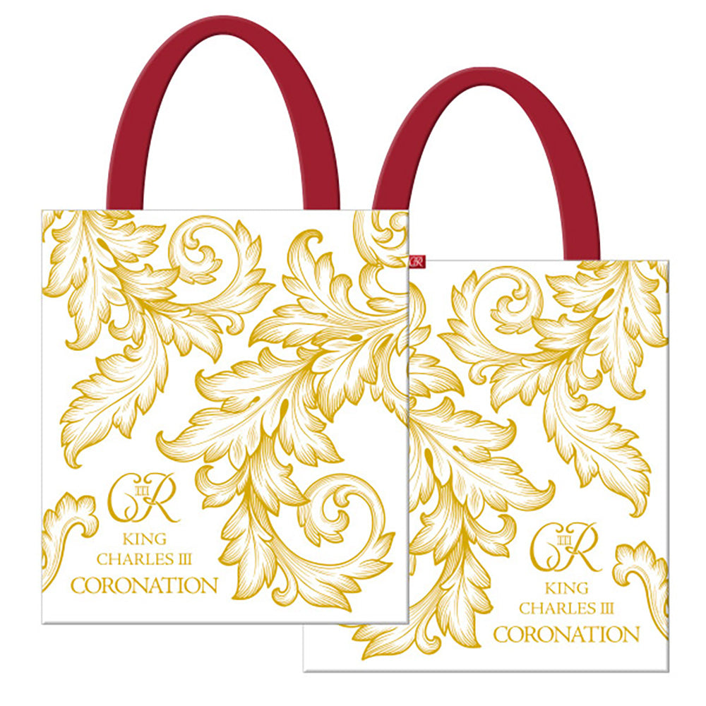 King Charles III Coronation Regalia Victoria Canvas Tote Bag - Gold