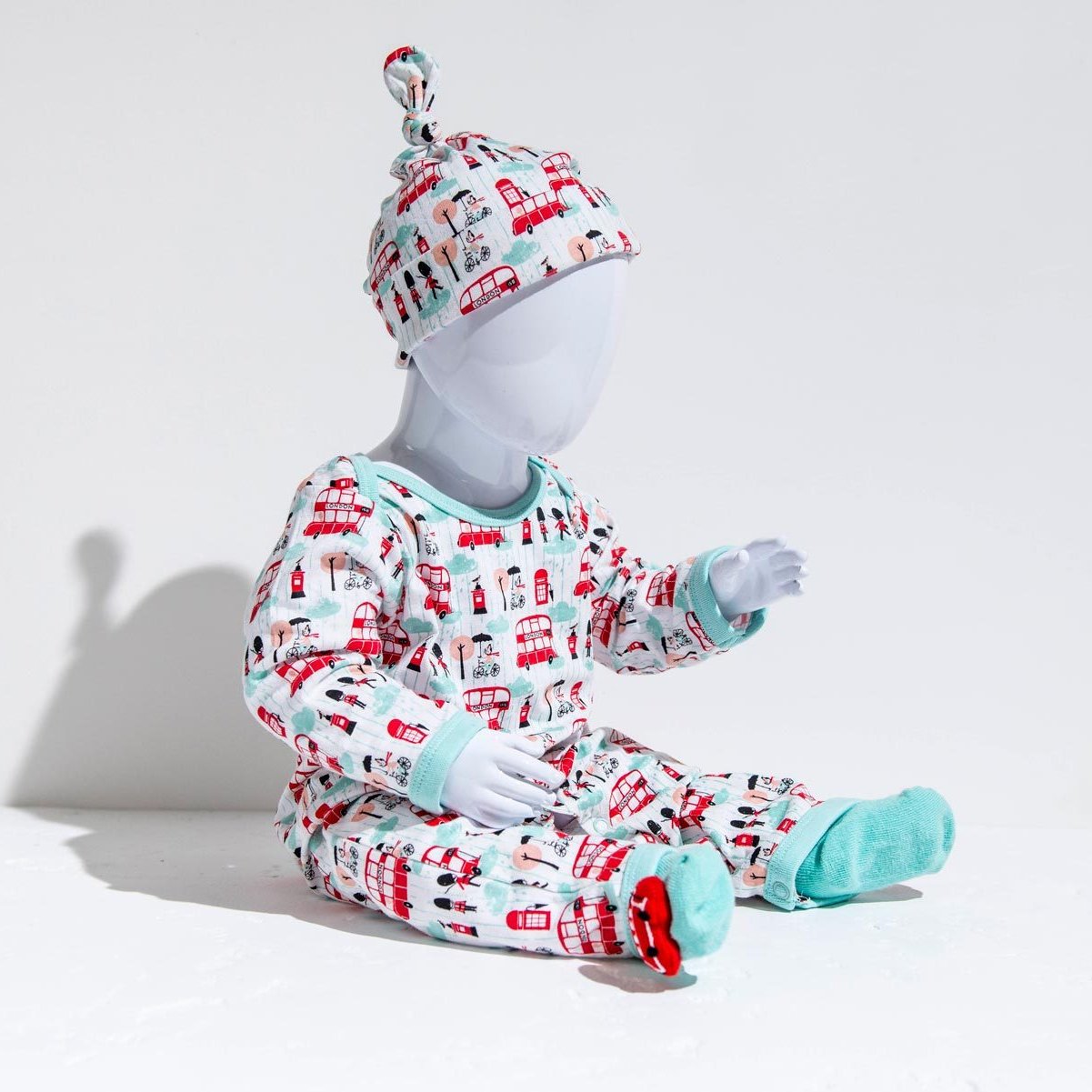 Little Red Bus Baby Romper 2