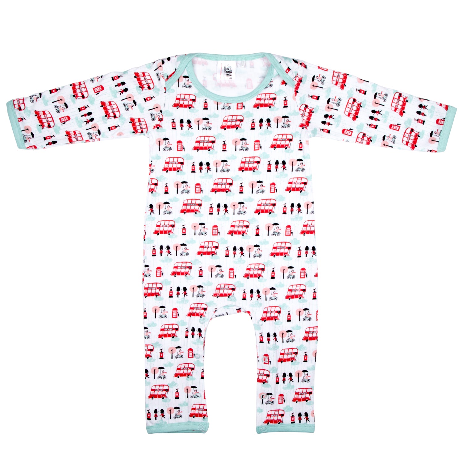 Little Red Bus Baby Romper 1