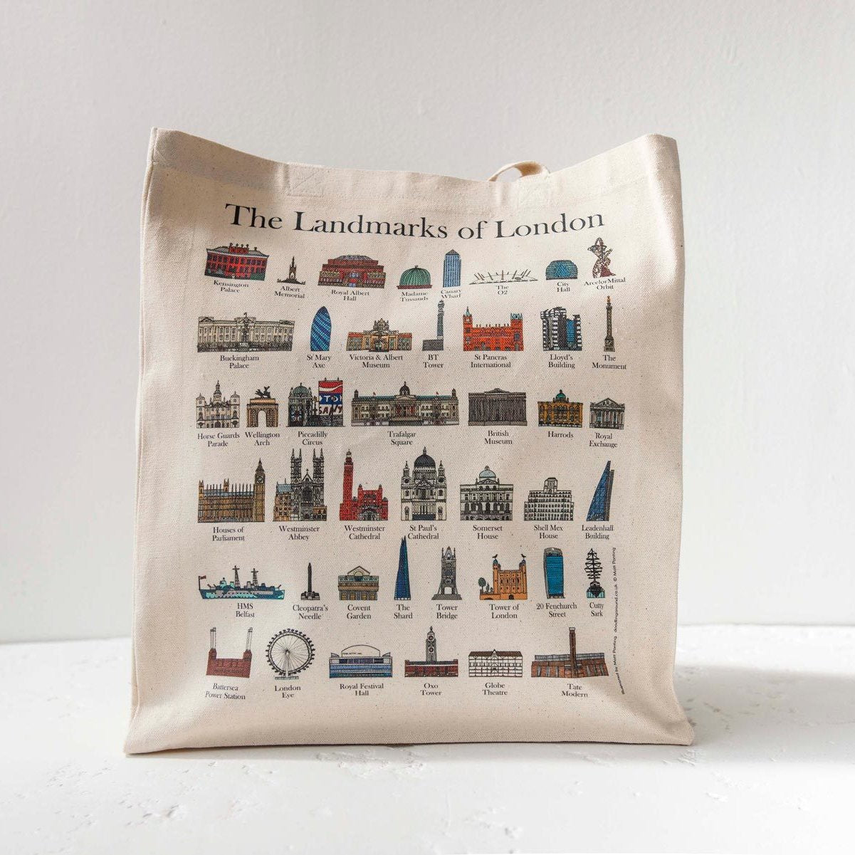 London Landmarks Cotton Tote Bag 2