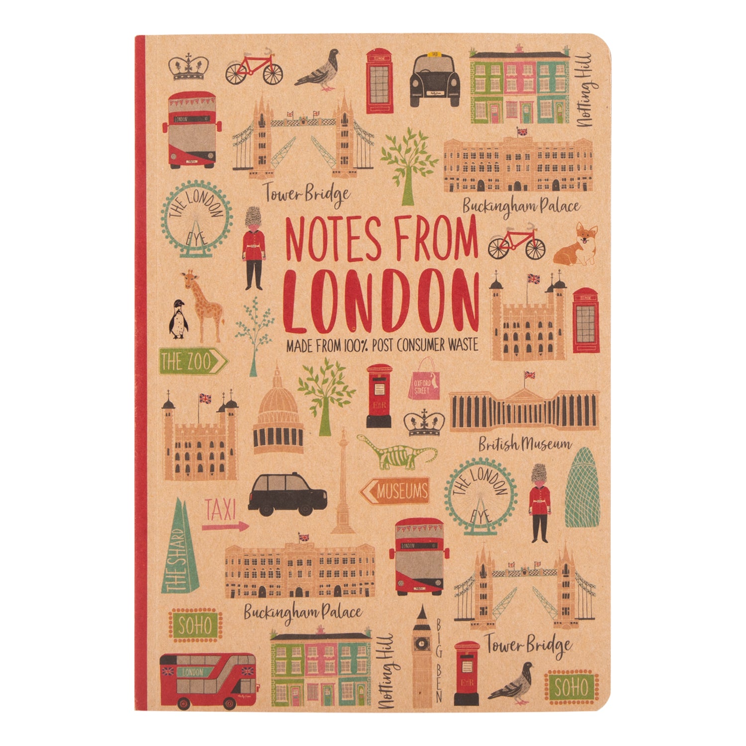 London Adventures A5 Softcover Kraft Notebook 1