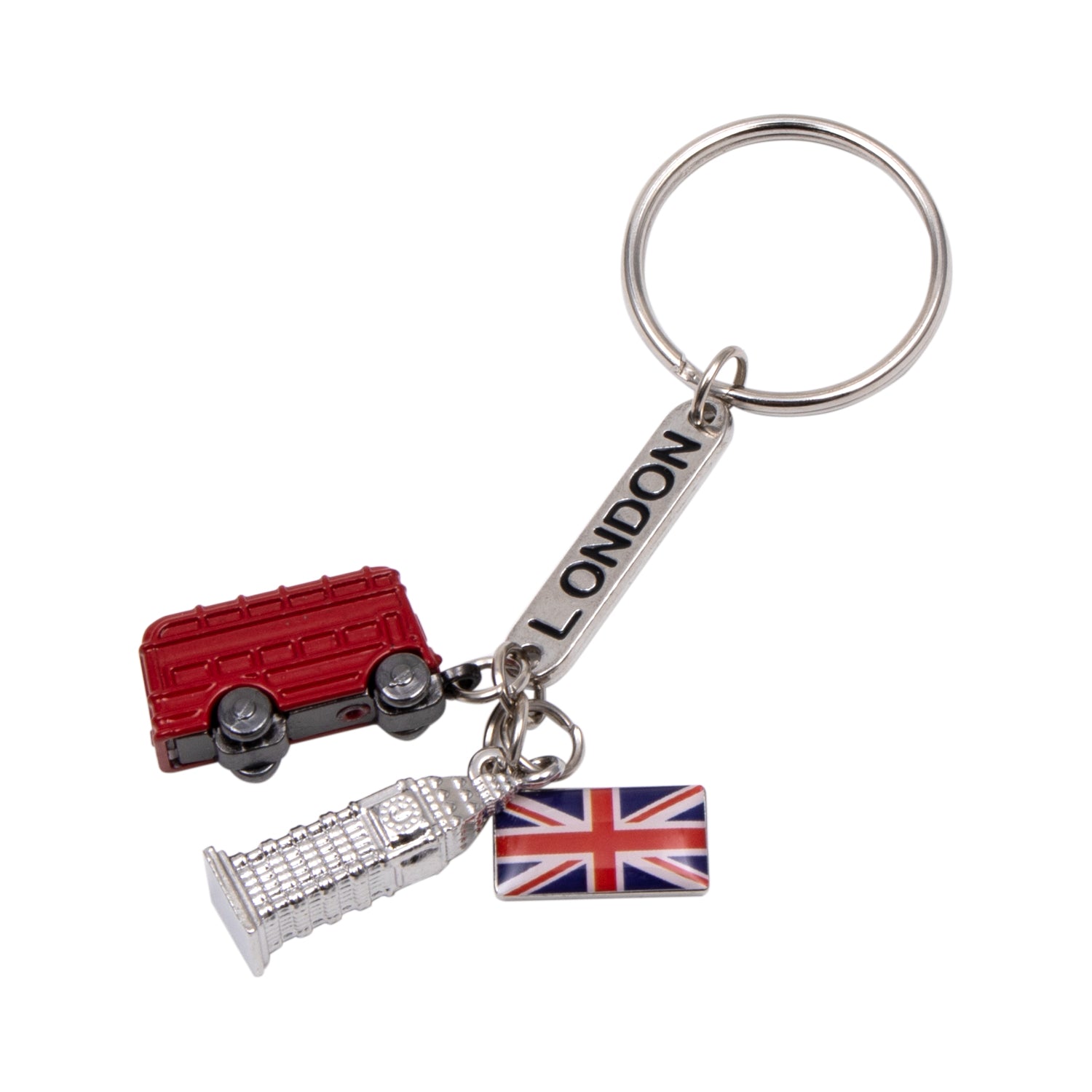 London Charms Keyring - Bus, Big Ben and Union Jack 1