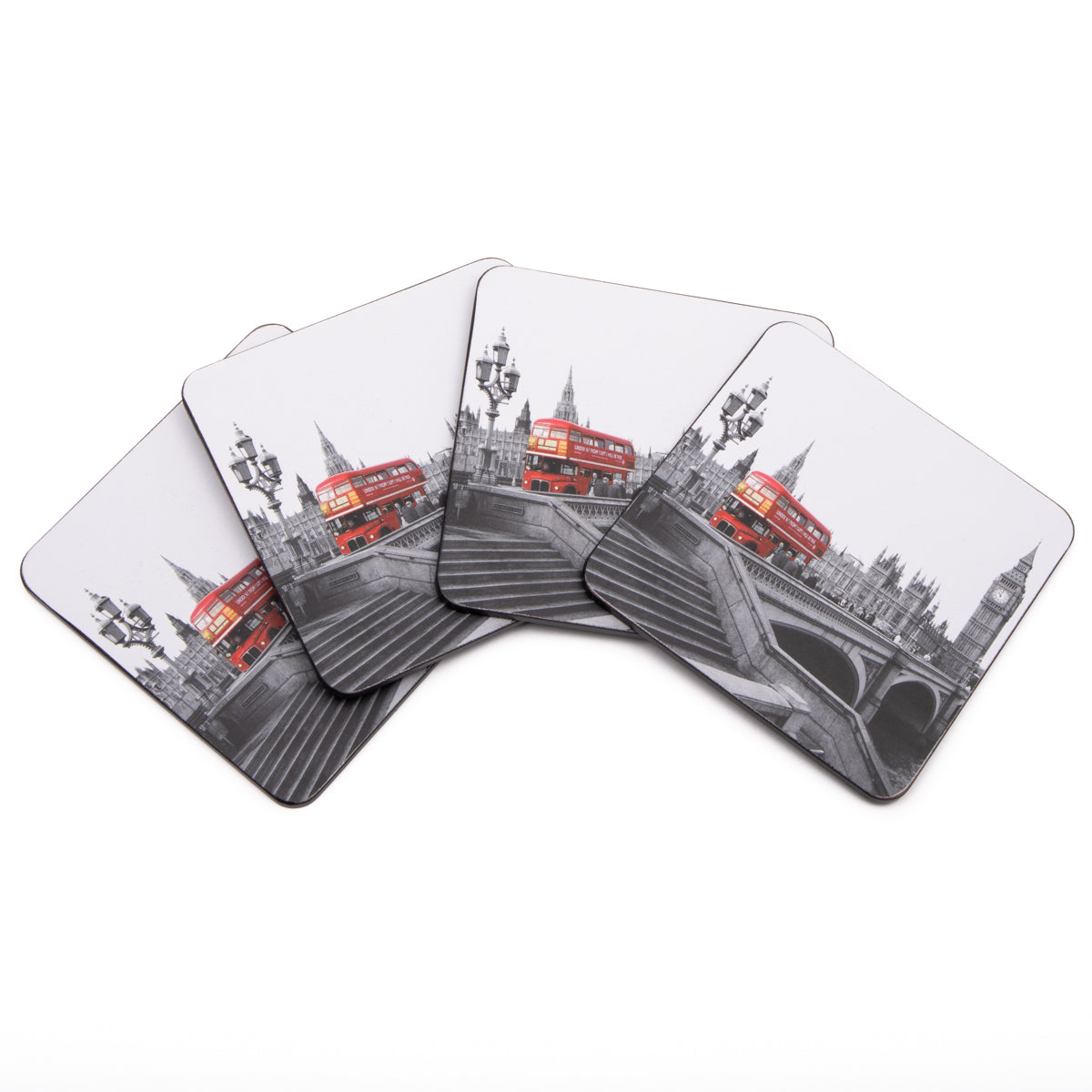 London Red Bus Coaster Set 2