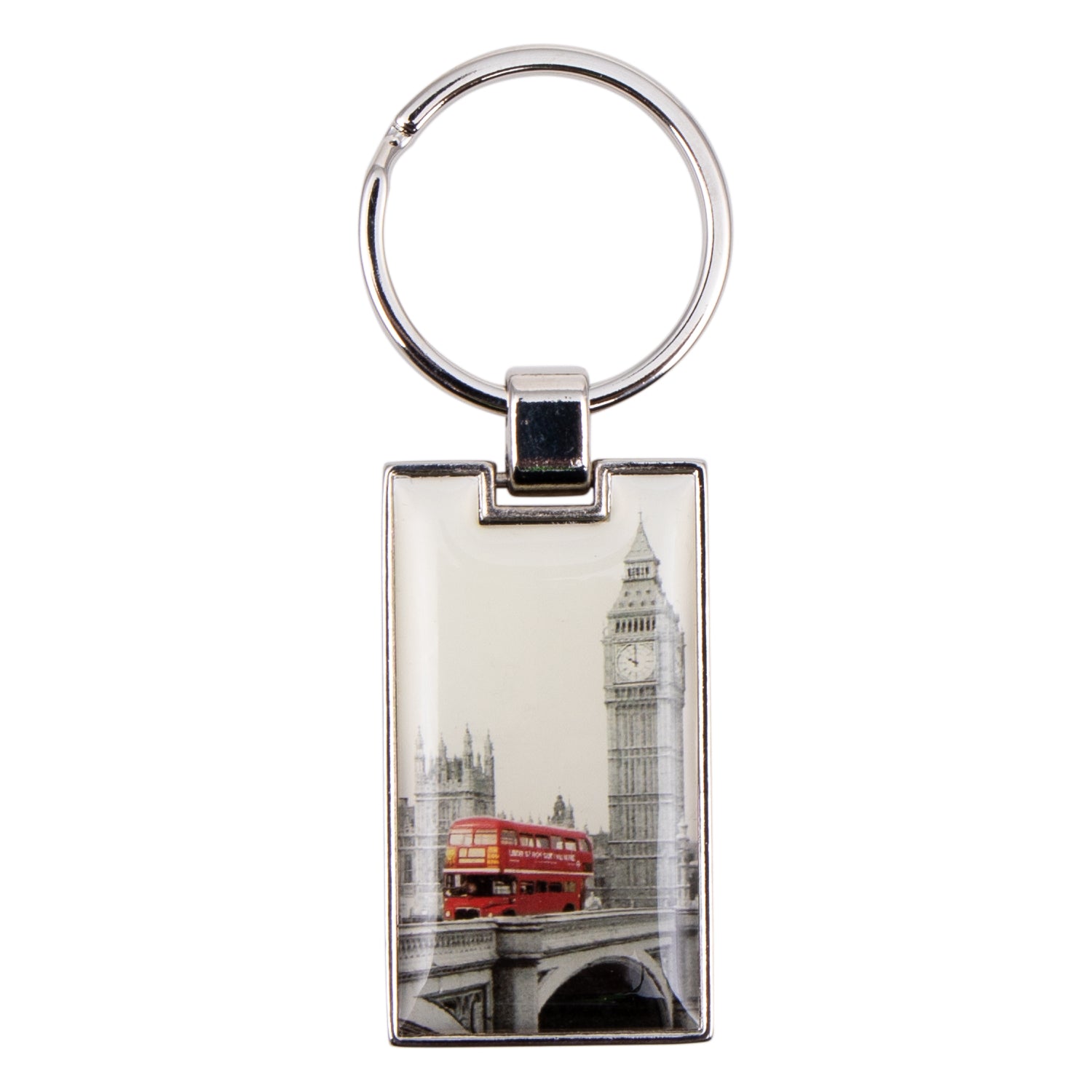 London England Red Bus Metal Keyring 1