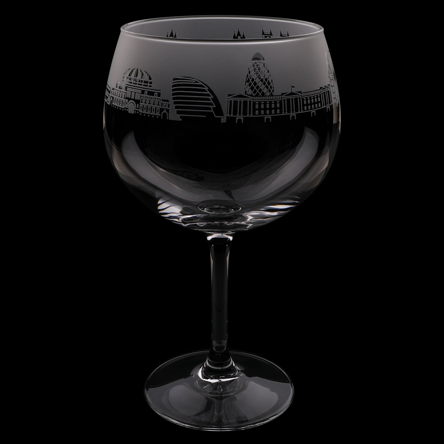 London Gin Balloon Glass - Black 2