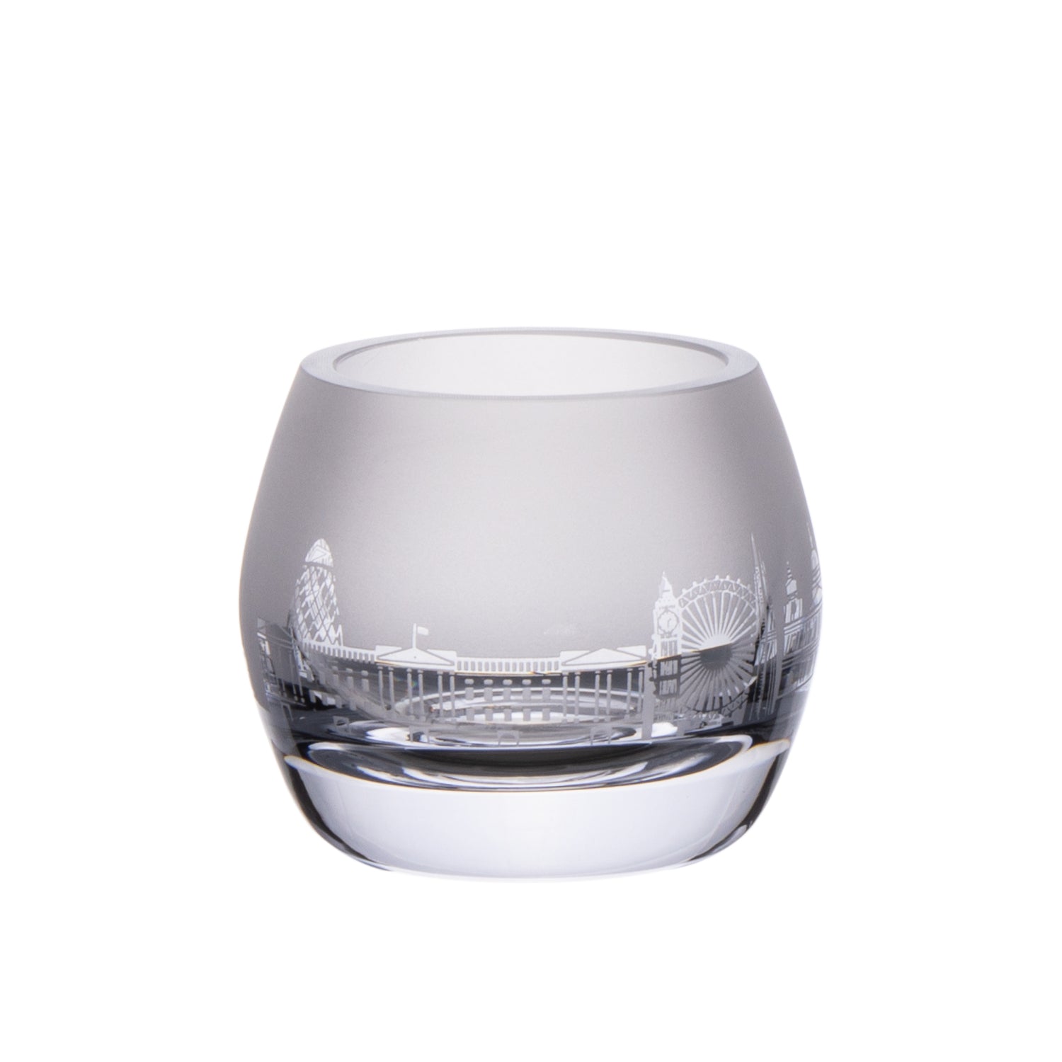 London Tea Light Glass Holder - White 3
