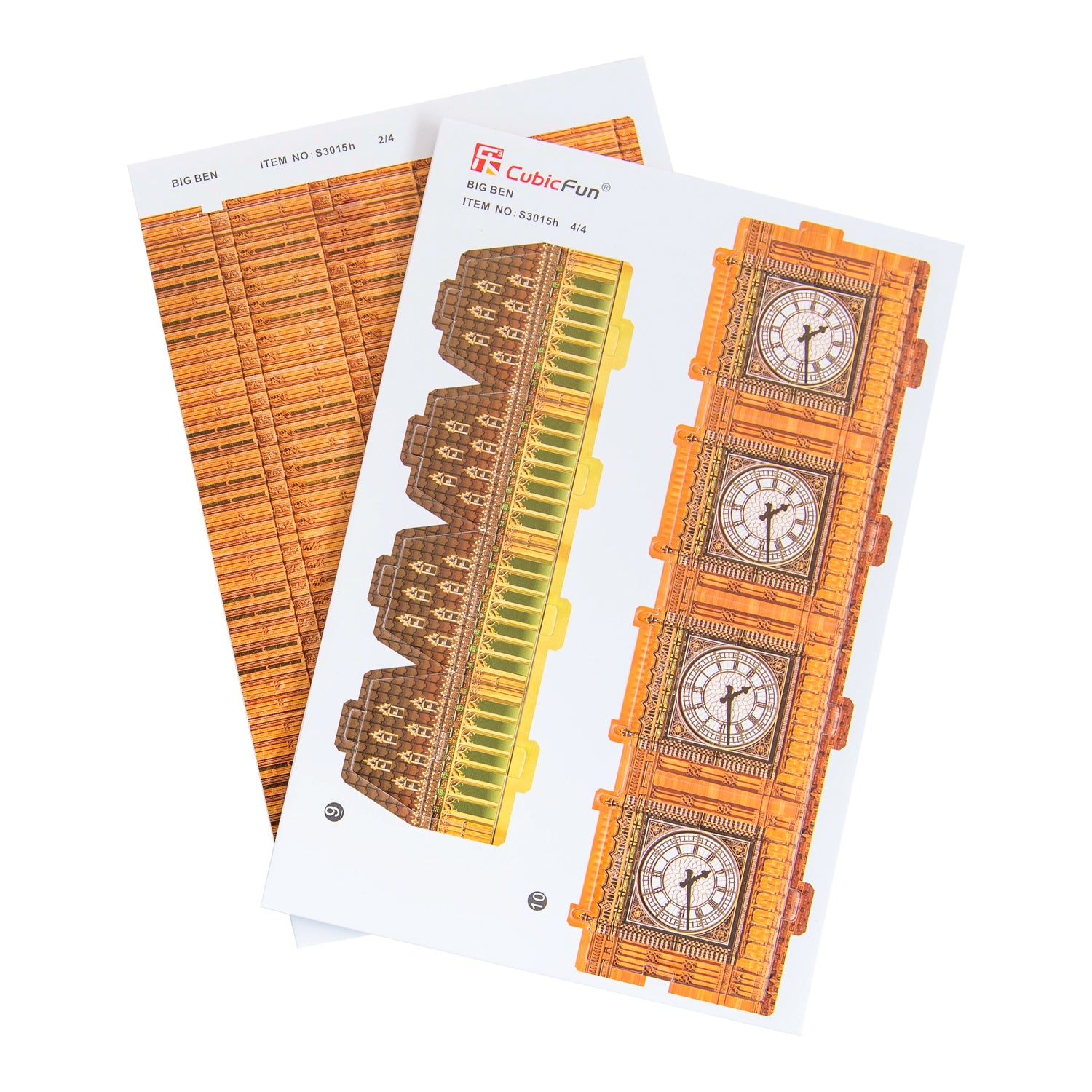 Make Your Own Big Ben - London Landmarks - 3D Model unassembled
