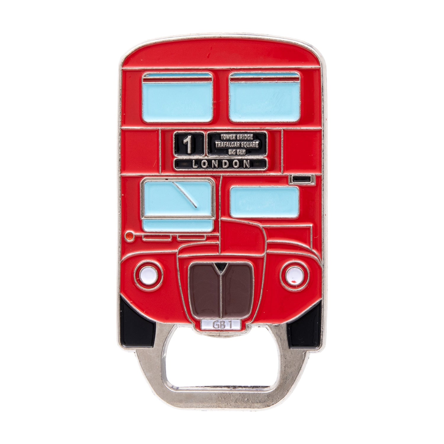 Red Bus Bottle Opener Fridge Magnet 1