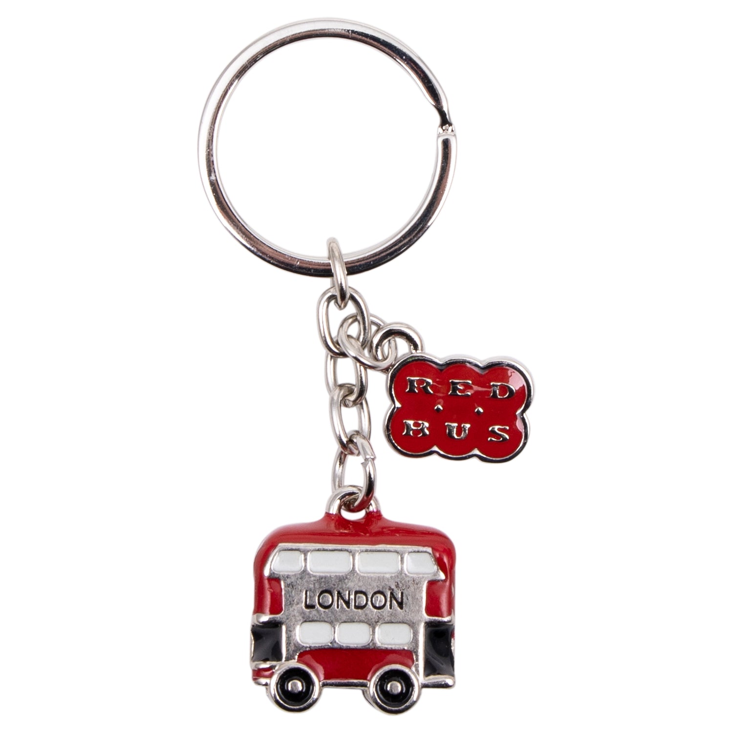 Red Bus Die Cast Charm Keyring 1