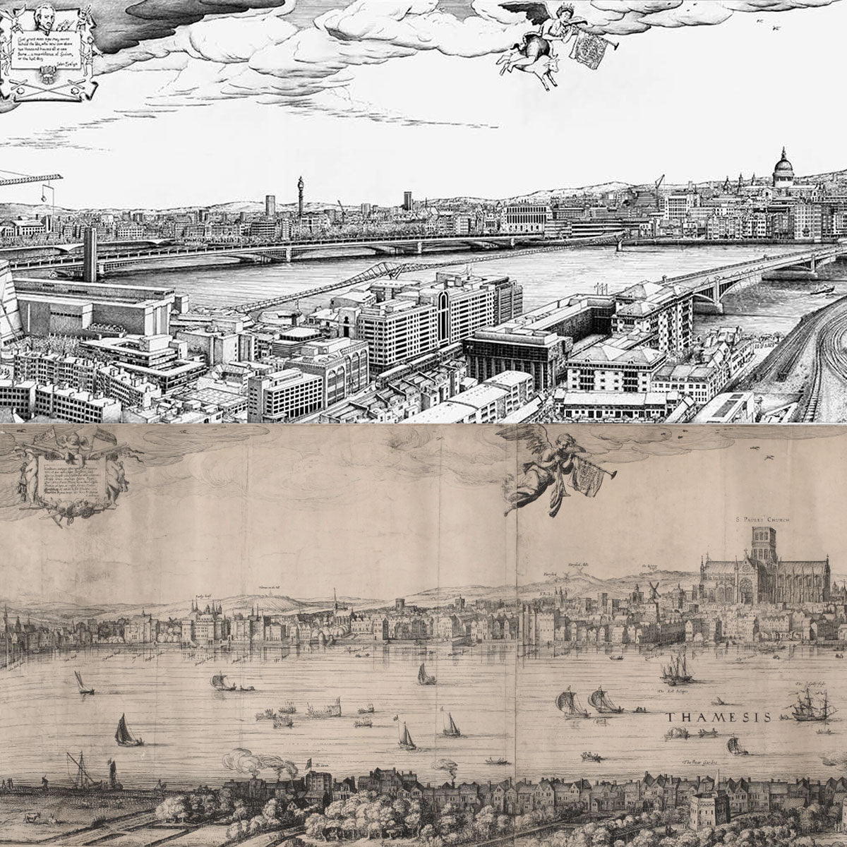 Robin Reynolds London Redrawn Panorama Print 3