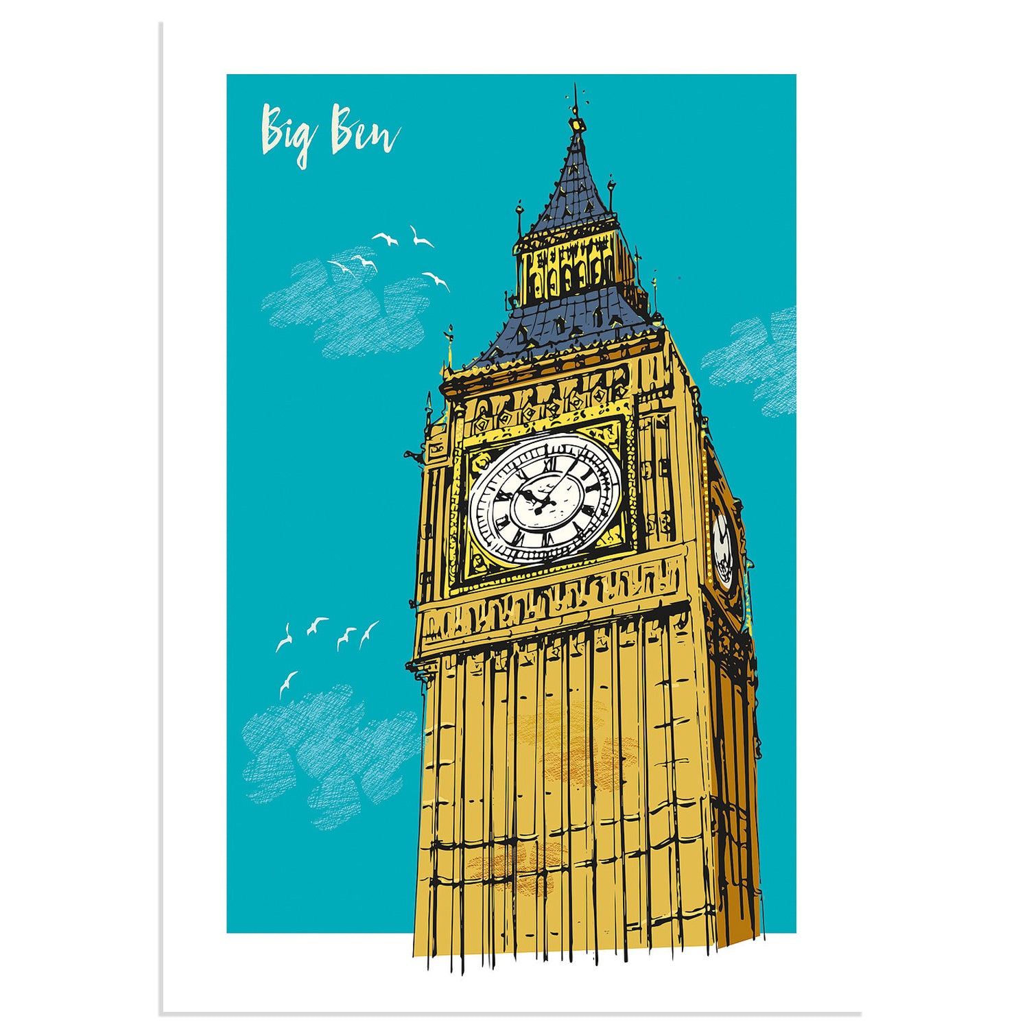 Rocket68 Big Ben A4 Print 1