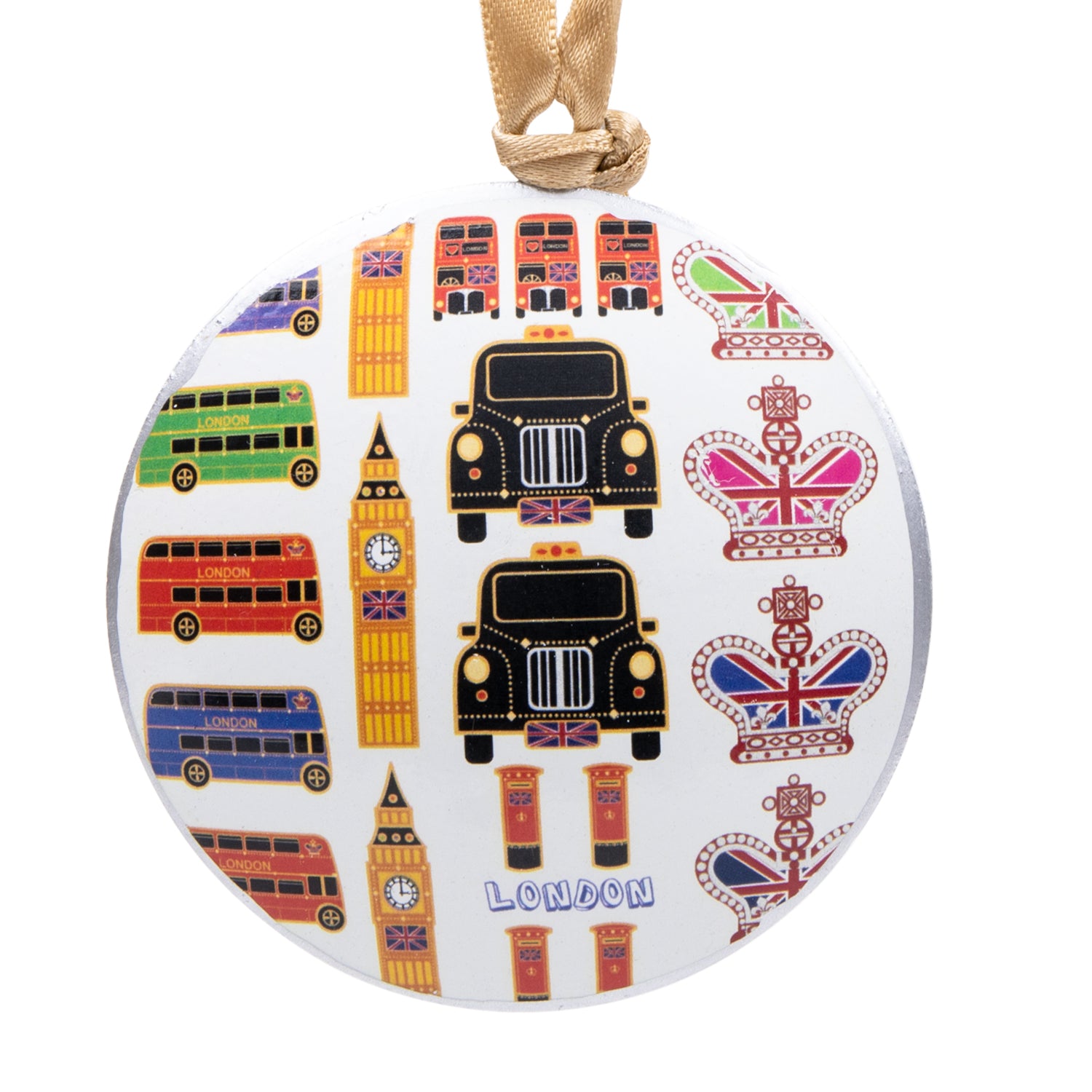 Round Metal Hanging Decoration - Multi-coloured Landmarks main