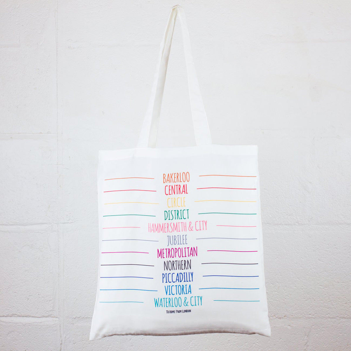 To Home From London Tube Lines Eco Tote Bag 2