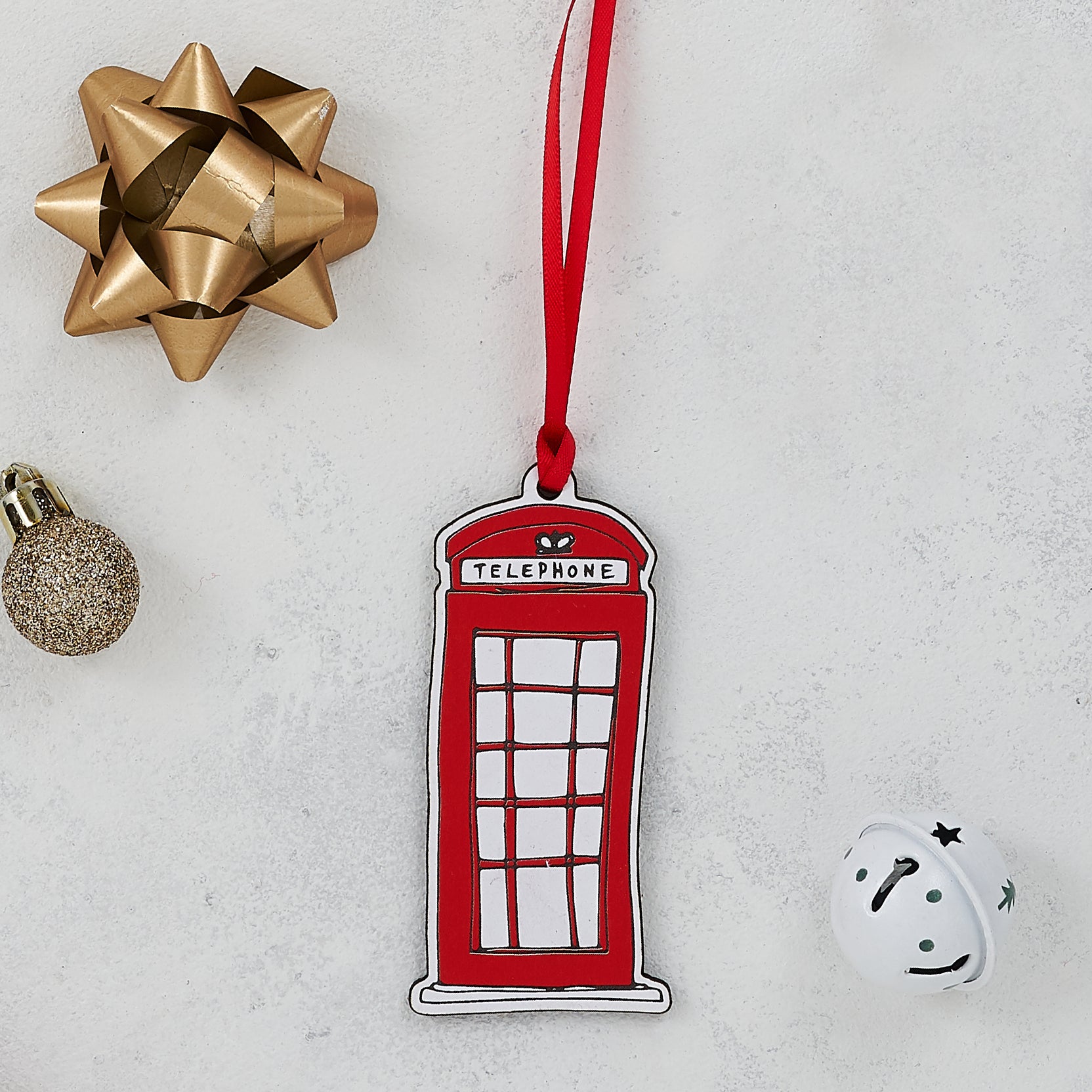 Victoria Eggs Telephone Box Wooden Decoration