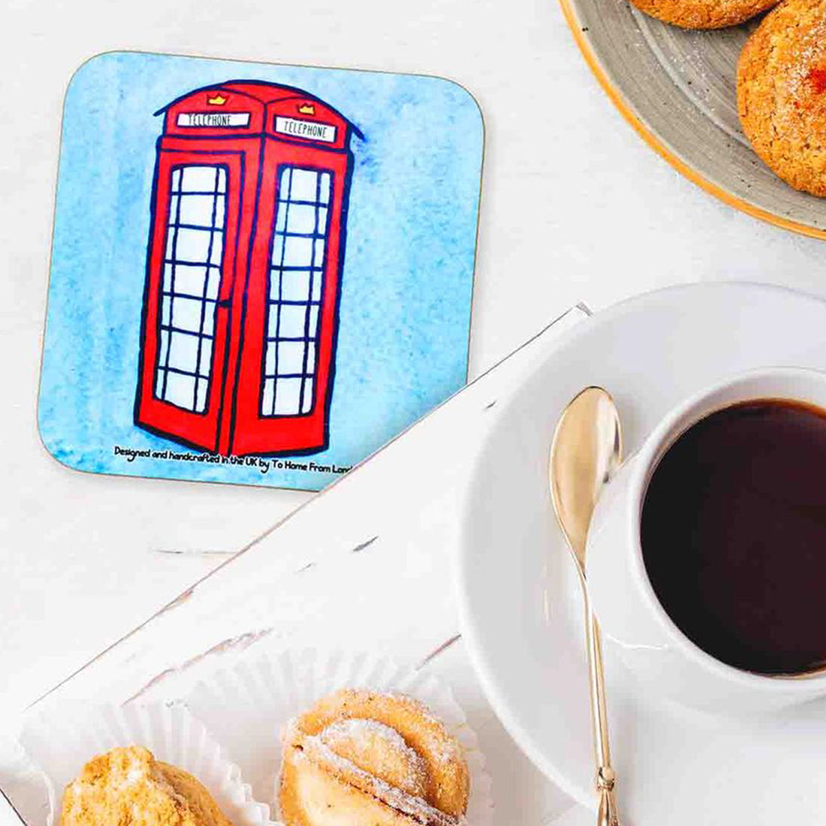 To Home From London Magnetic Coaster - Telephone Box