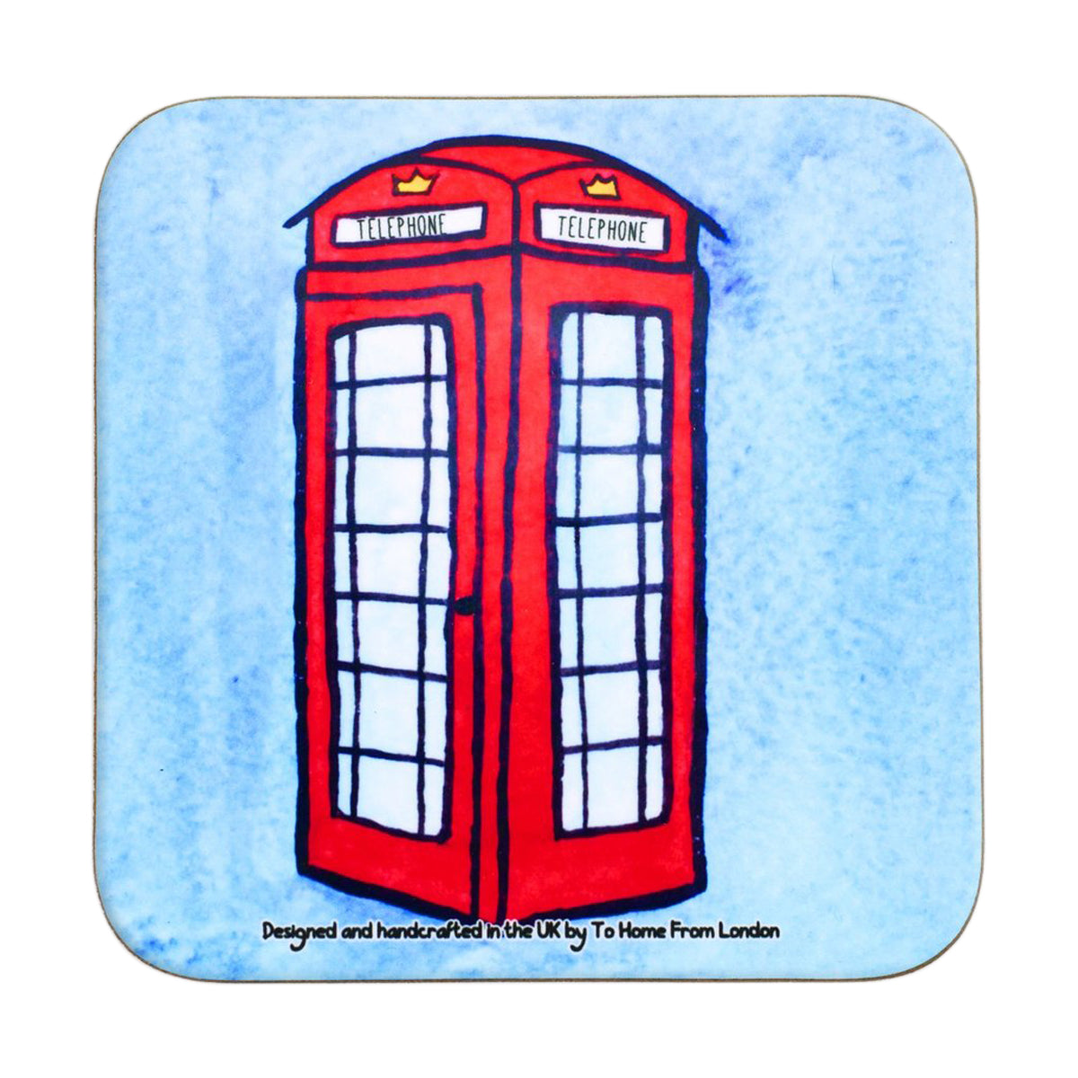 To Home From London - Magnetic Coaster - Telephone Box