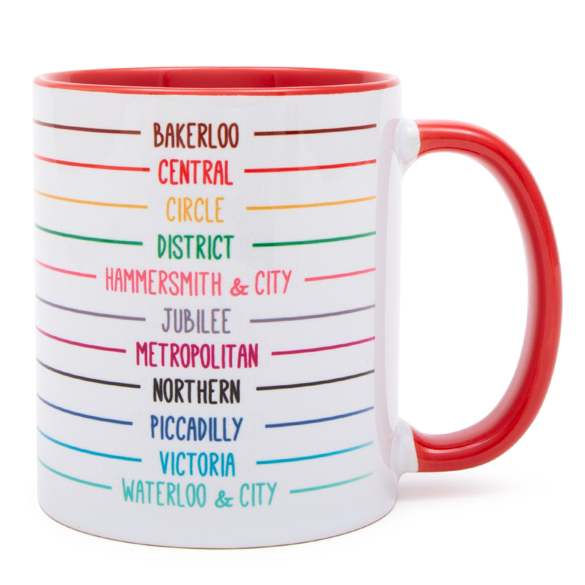 To Home From London Tube Lines Mug - Red