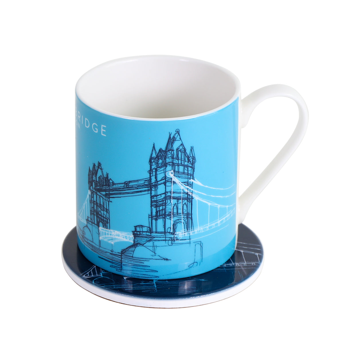 Tower Bridge Line Ceramic Coaster