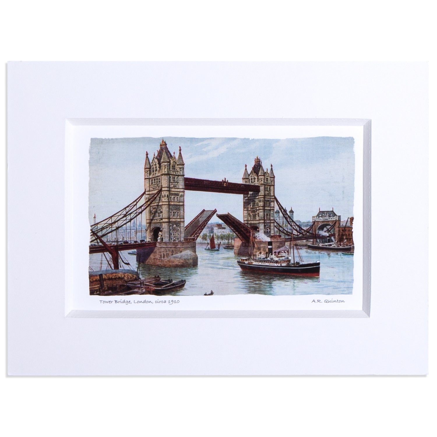 Tower Bridge Circa 1910 Mounted Print