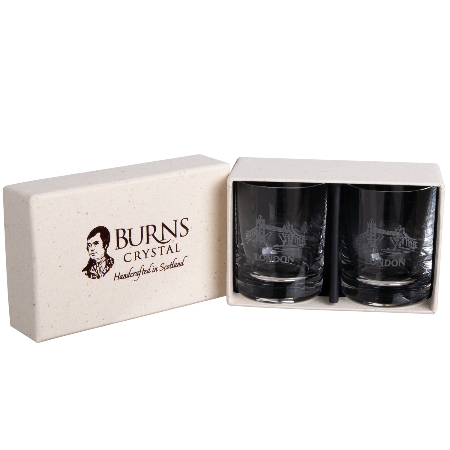 Tower Bridge Round Dram Glasses Box Set 