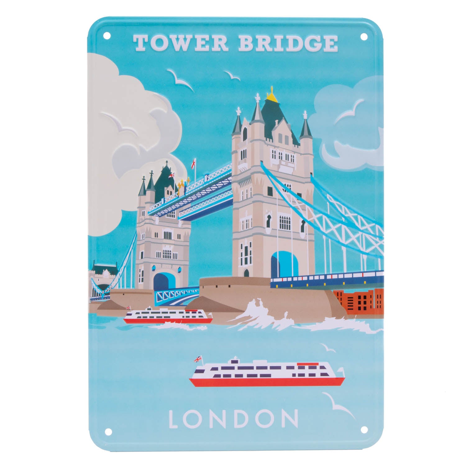 Tower Bridge Vintage Design Metal Sign