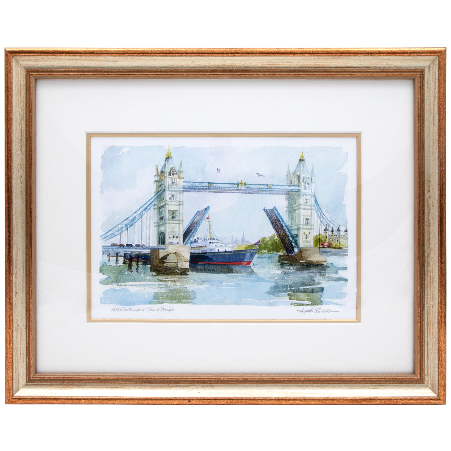 Tower Bridge & Royal Yacht Britannia Framed Print