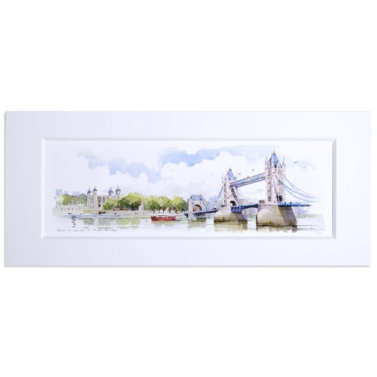 Tower of London & Tower Bridge Mounted Print