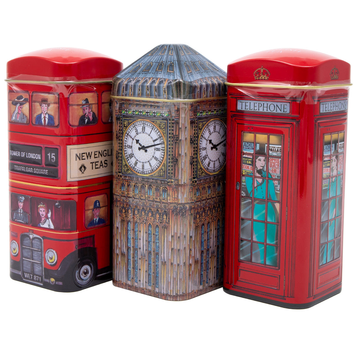Traditional English Teas - Bus / Big Ben / Telephone - Teabags Gift Set 1