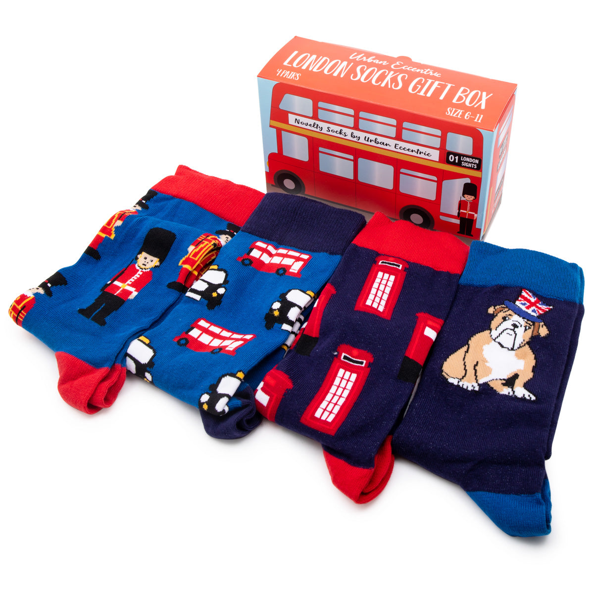 Urban Eccentic Socks London Bus Gift Box 1