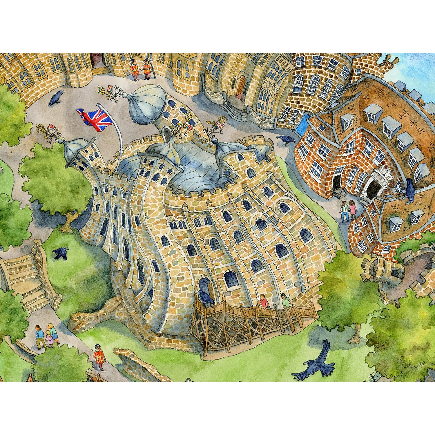 Wendy Brown Tower of London and Tower Bridge Limited Edition Print
