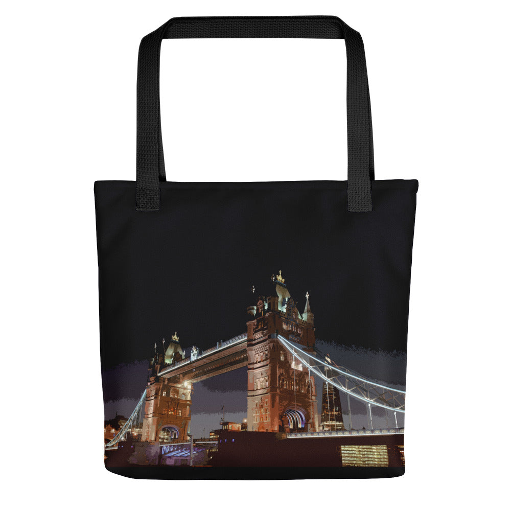 Tower Bridge at Night - All Over Print - Tote Bag