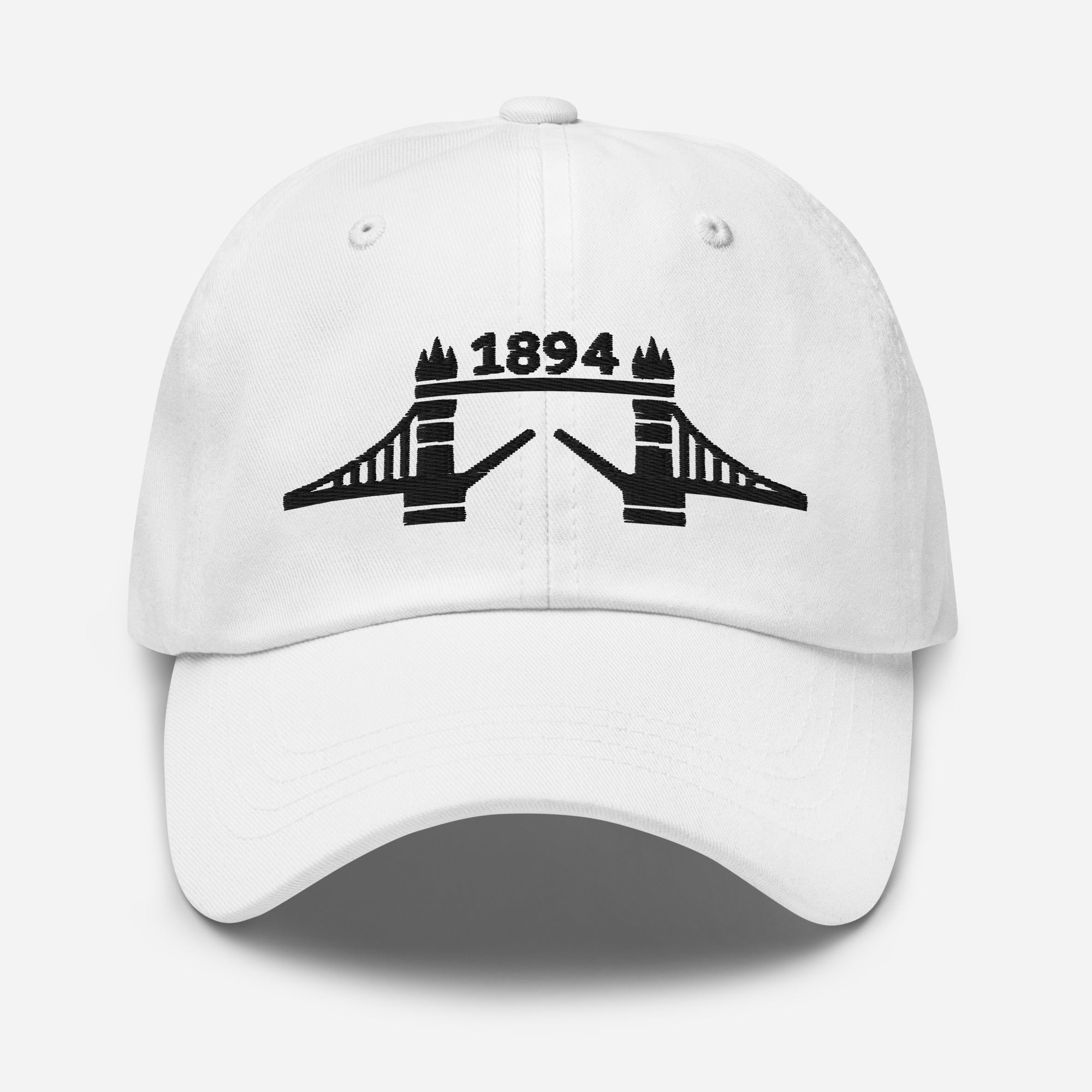 1894 Tower Bridge - Black Thread Embroidered Baseball Cap