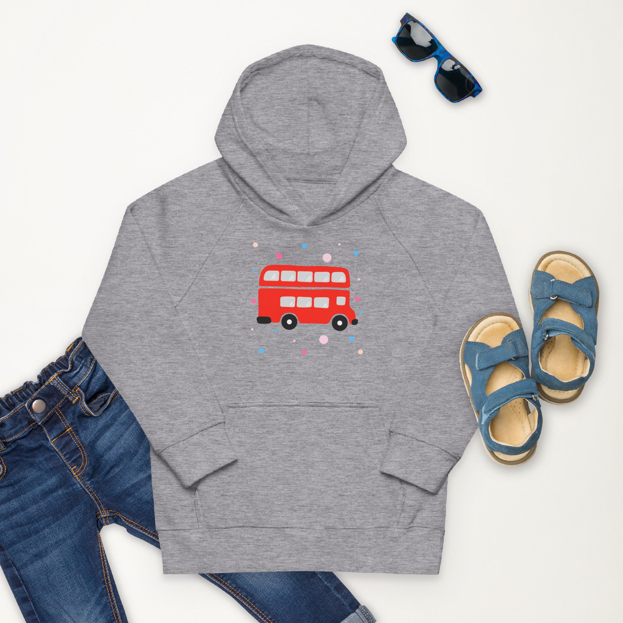 London Doodles - Bus - Kids Eco Hoodie