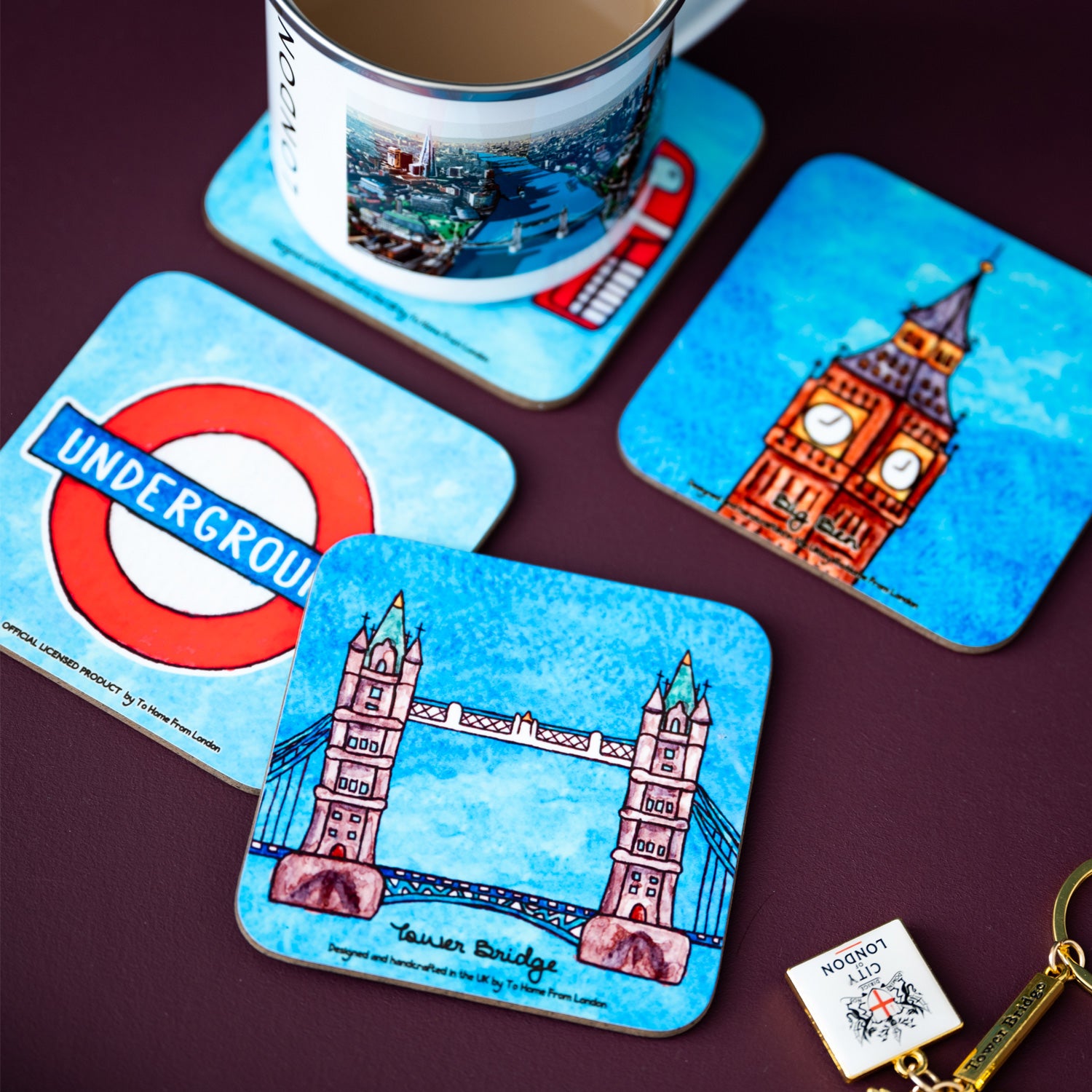 Drinks coasters from Tower Bridge