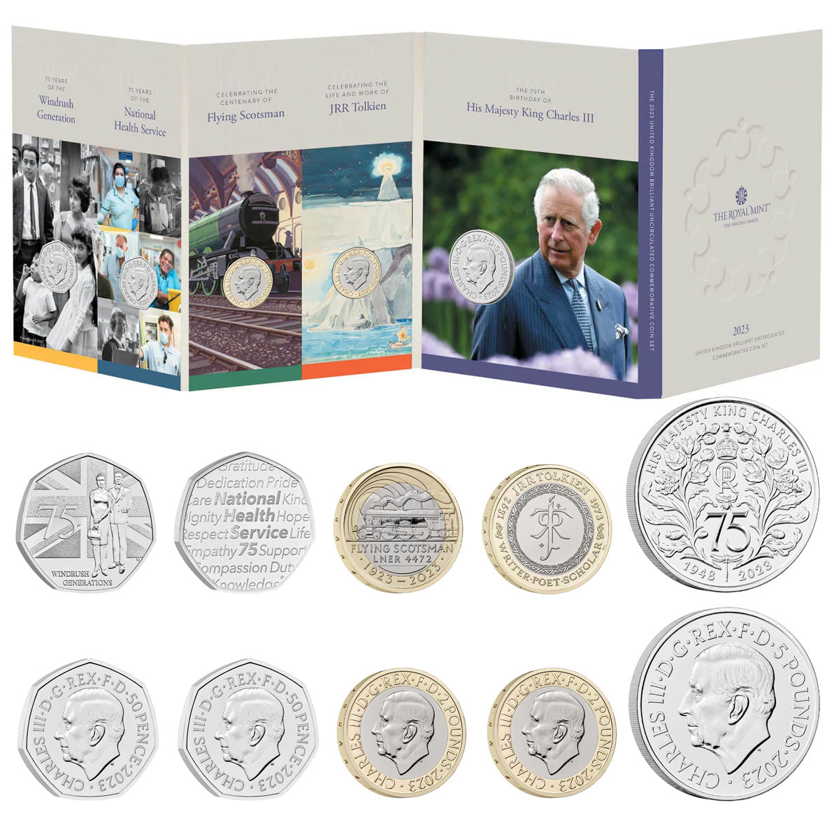 2023 United Kingdom Brilliant Uncirculated Commemorative Coin Set - Main Image