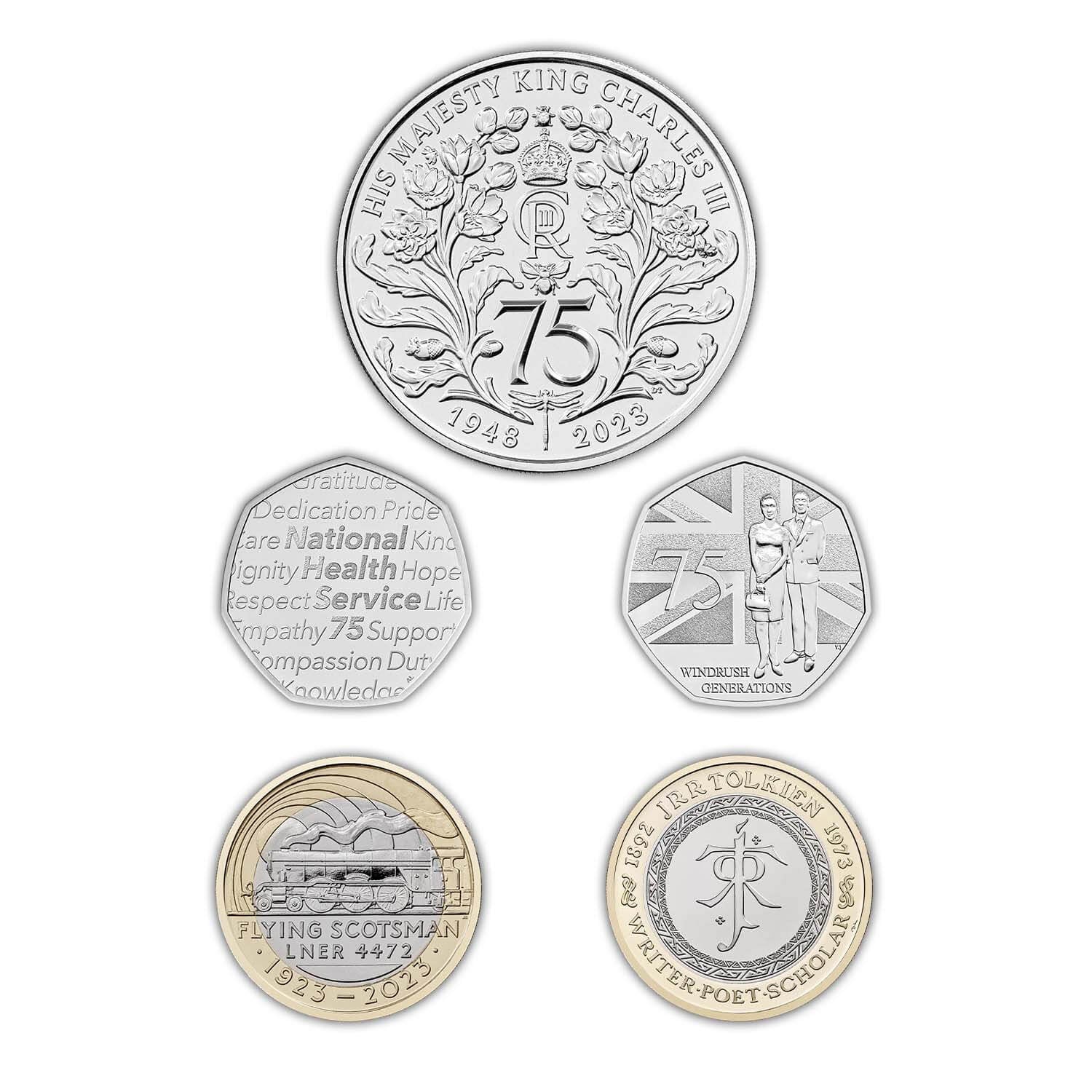2023 United Kingdom Brilliant Uncirculated Commemorative Coin Set 2