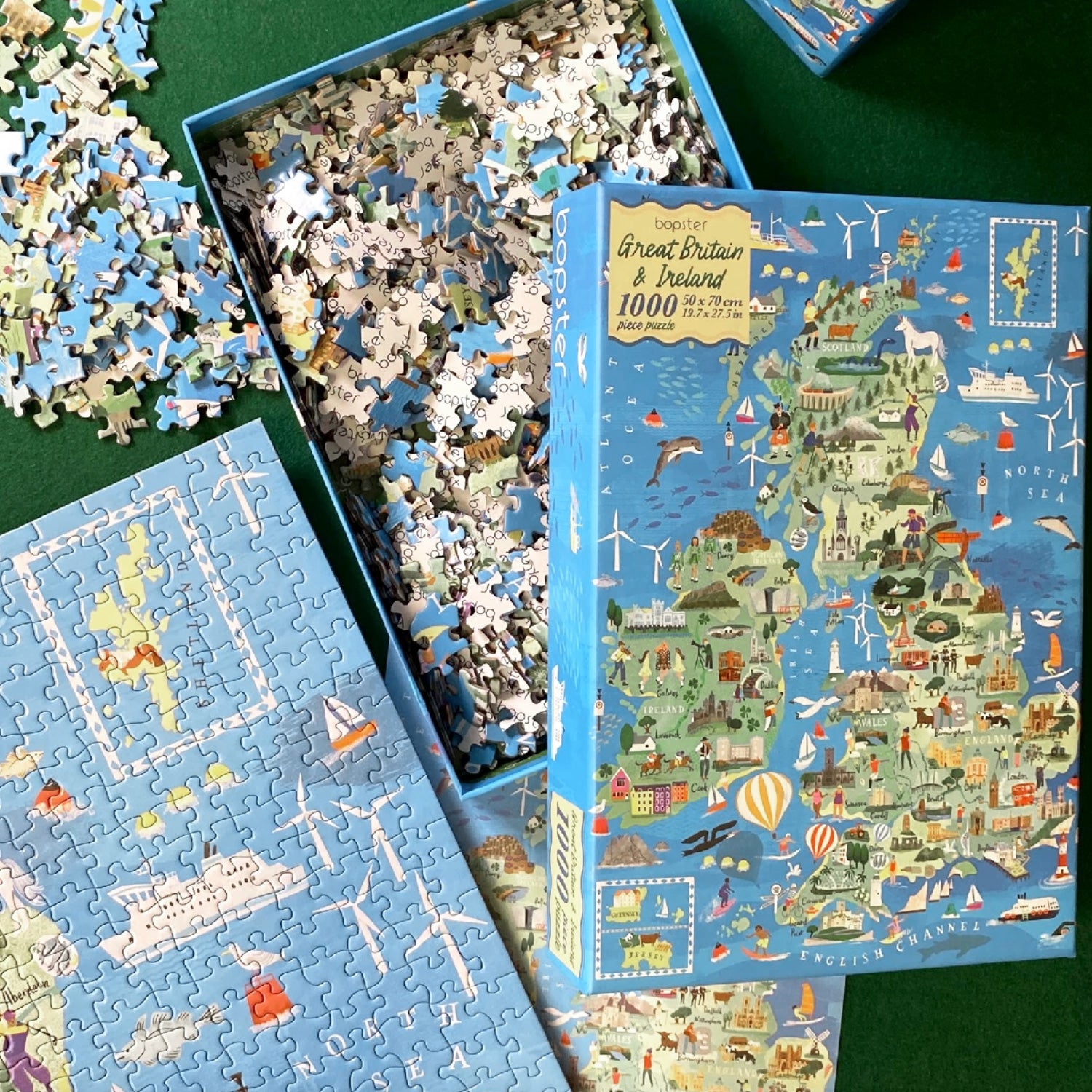Bopster Puzzle Great Britain & Ireland 1000 Piece Puzzle 2