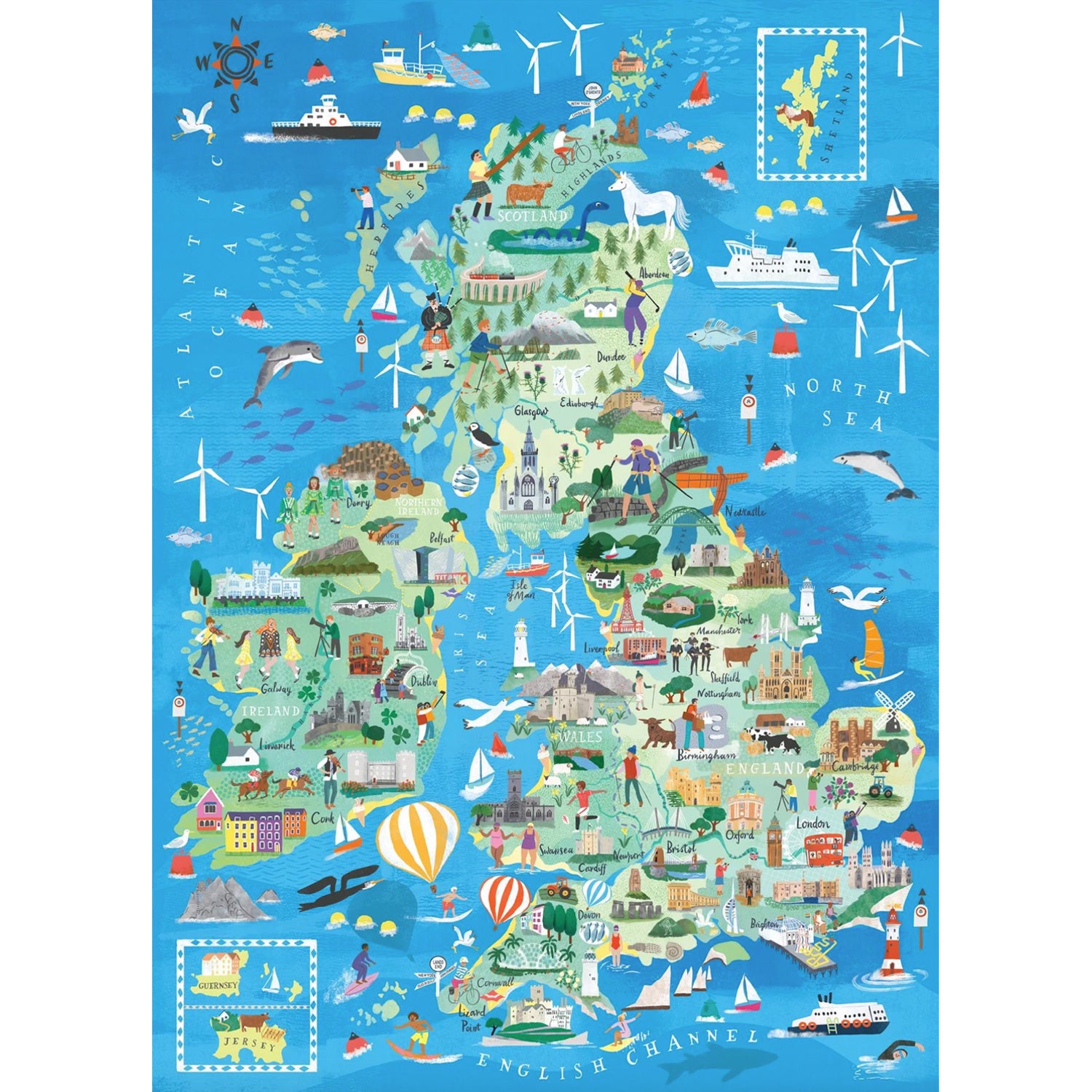 Bopster Puzzle Great Britain & Ireland 1000 Piece Puzzle 3