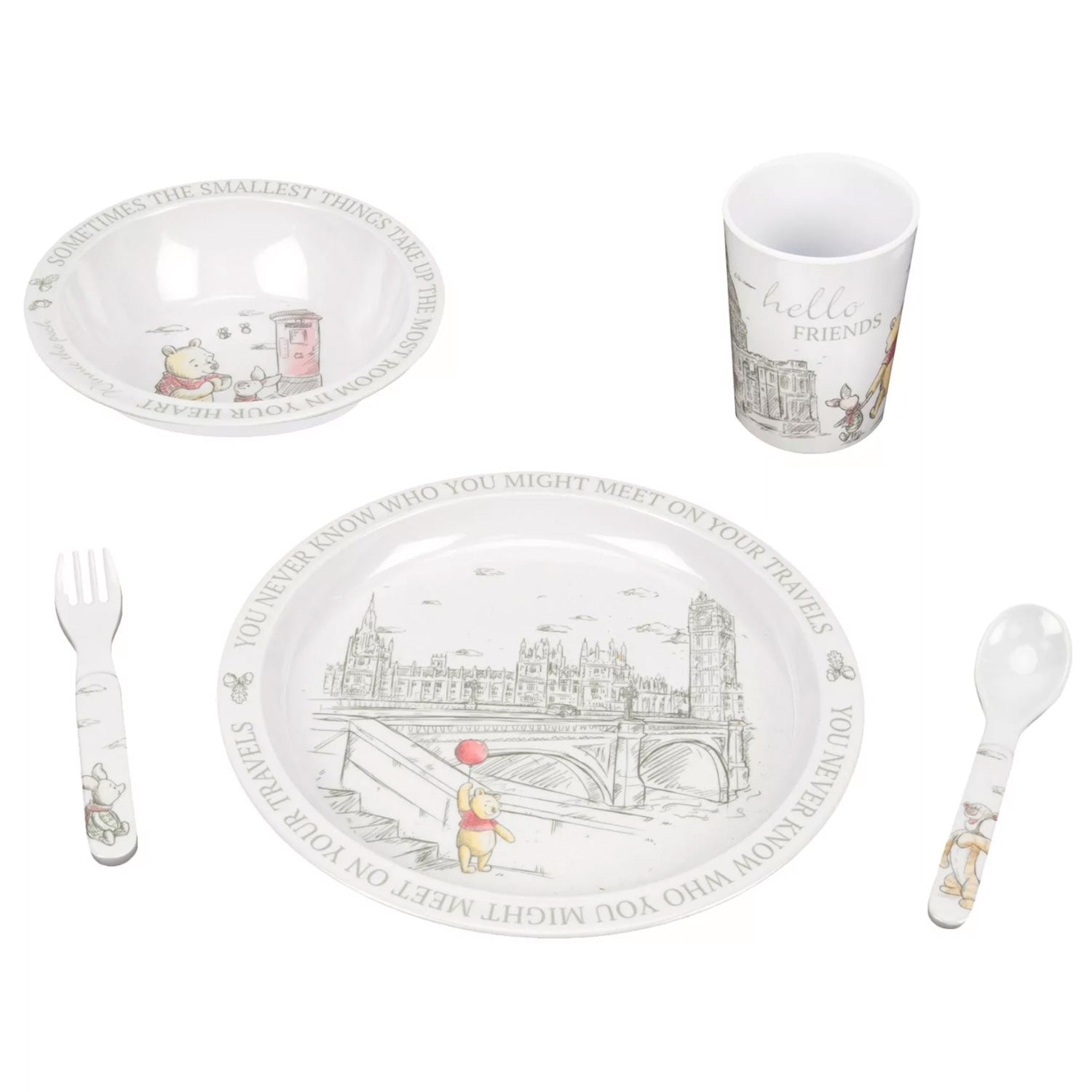 Disney Christopher Robin Melamine Crockery Set 