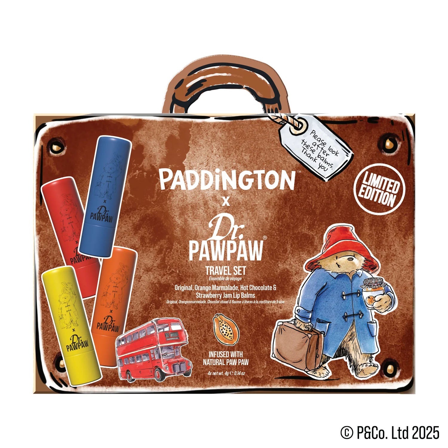 Paddington x Dr PawPaw Travel Set Lip Balms 2